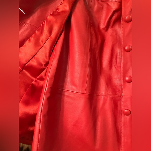 VTG | DONNA LEPURE’ NY RED LEATHER SUIT ❤️ - Picture 3 of 5